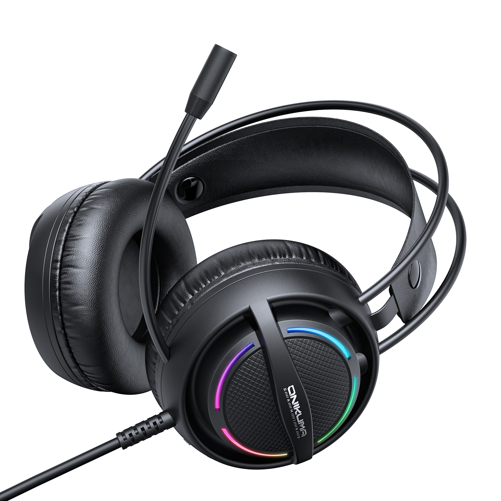 ONIKUMA X88 Head-mounted RGB Light E-Sports Gaming Headset, Cable Length: 2.2m(Black) - Image 2