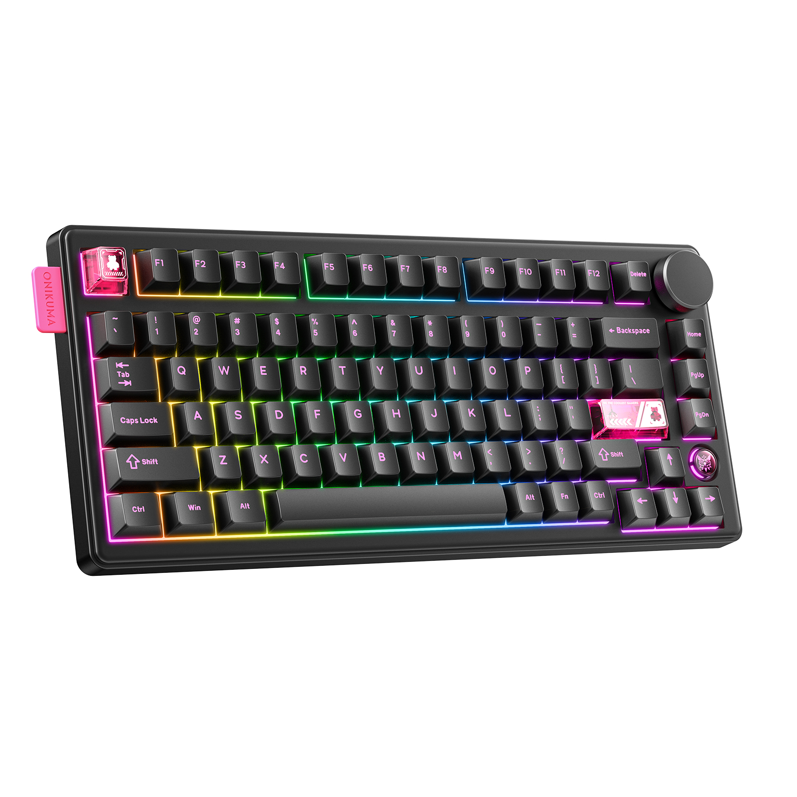 ONIKUMA MT706 81-Keys Hot Swappable Triple Mode Mechanical Keyboard(Black)
