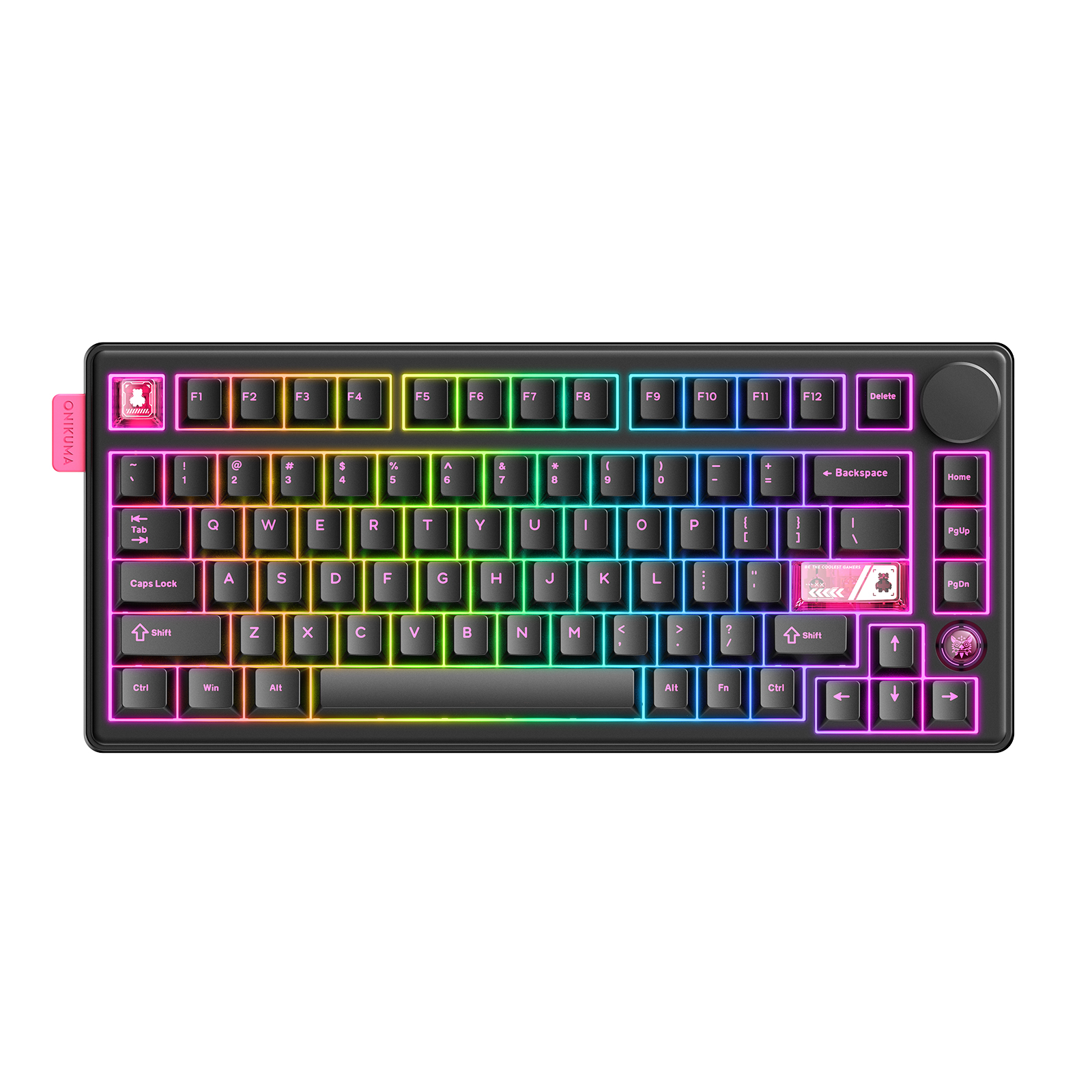 ONIKUMA MT706 81-Keys Hot Swappable Triple Mode Mechanical Keyboard(Black) - Image 3