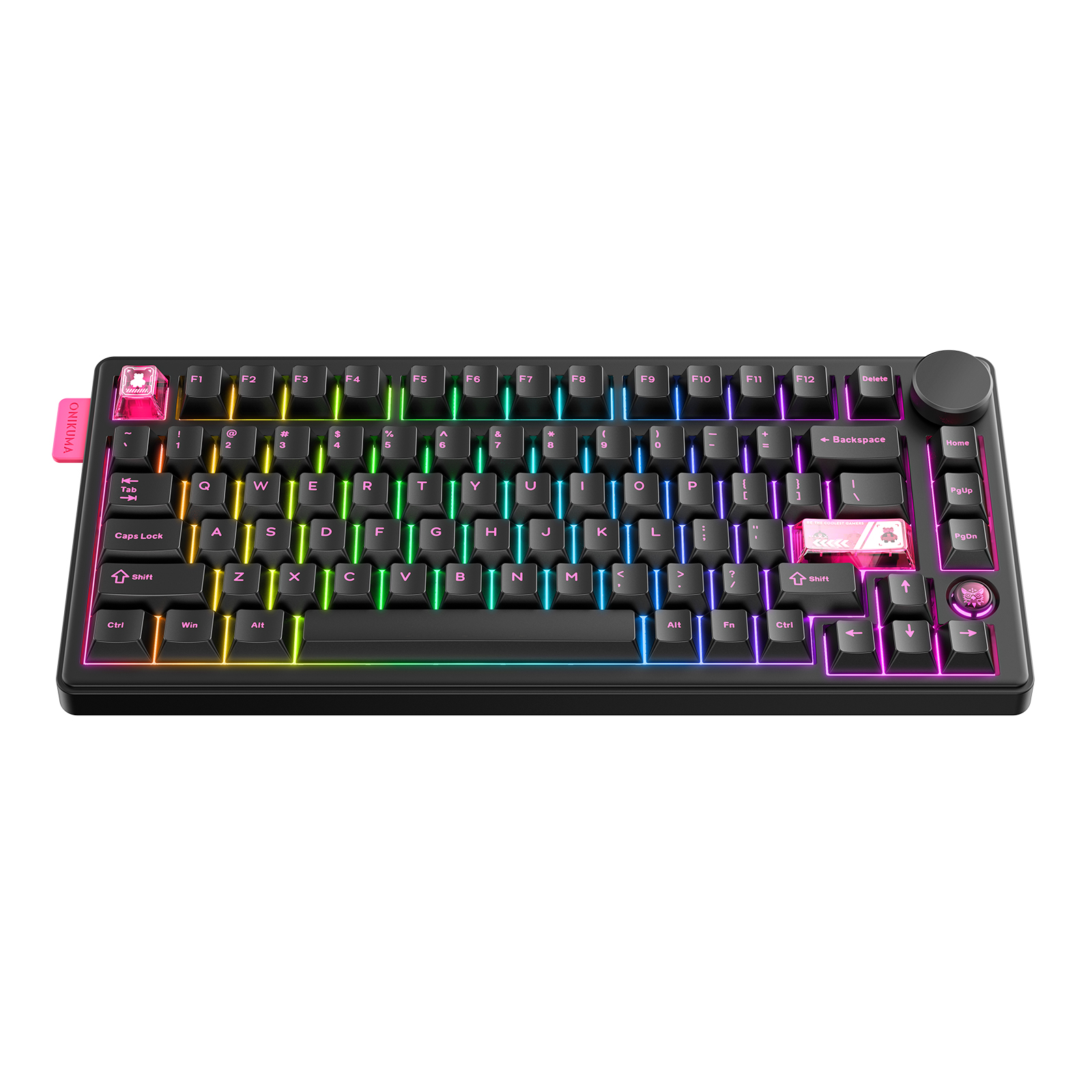 ONIKUMA MT706 81-Keys Hot Swappable Triple Mode Mechanical Keyboard(Black) - Image 2