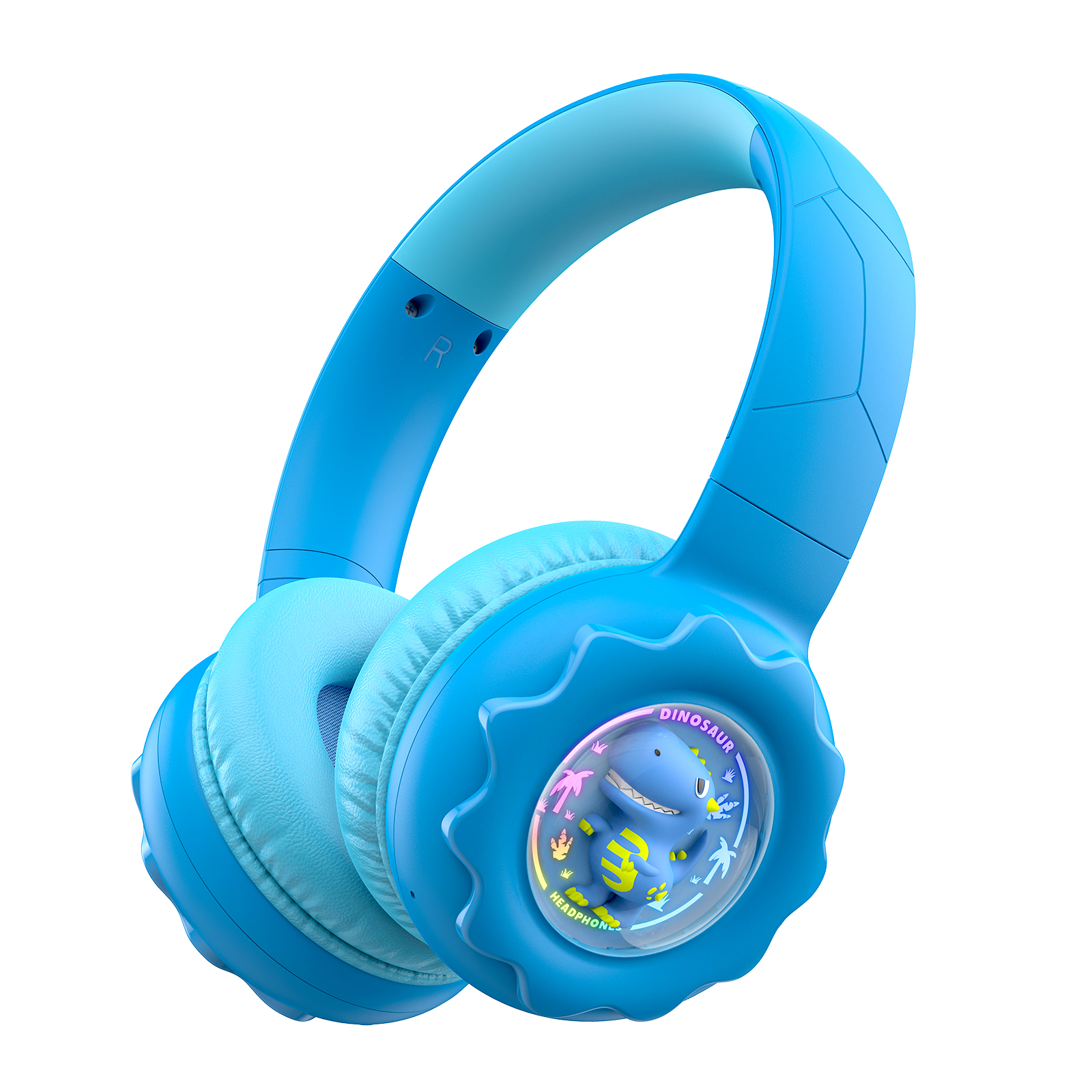 Onikuma B30 Little Dinosaur Ear Wireless Headset with 85dB Kids Ear Protection (Blue) - Image 5