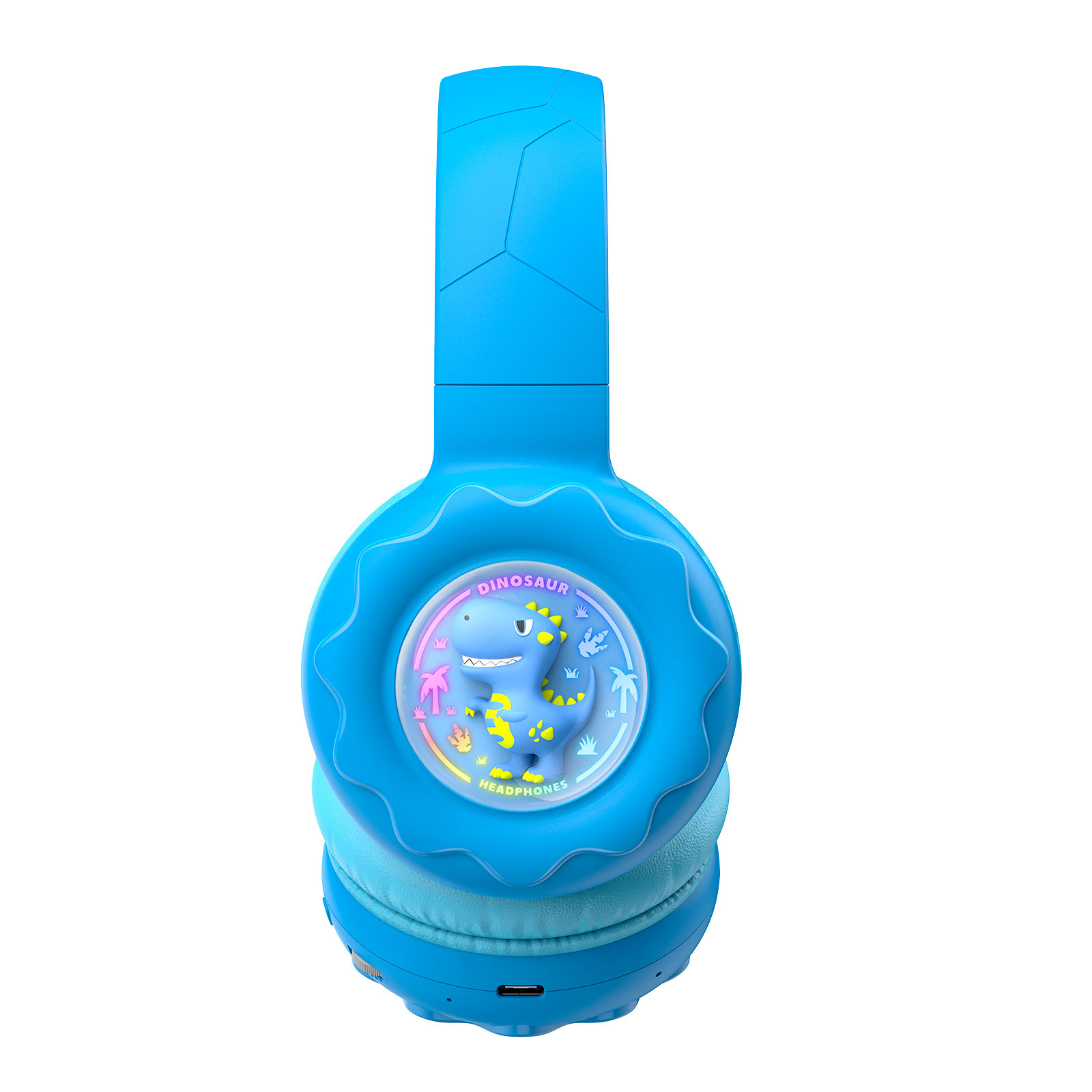 Onikuma B30 Little Dinosaur Ear Wireless Headset with 85dB Kids Ear Protection (Blue) - Image 2