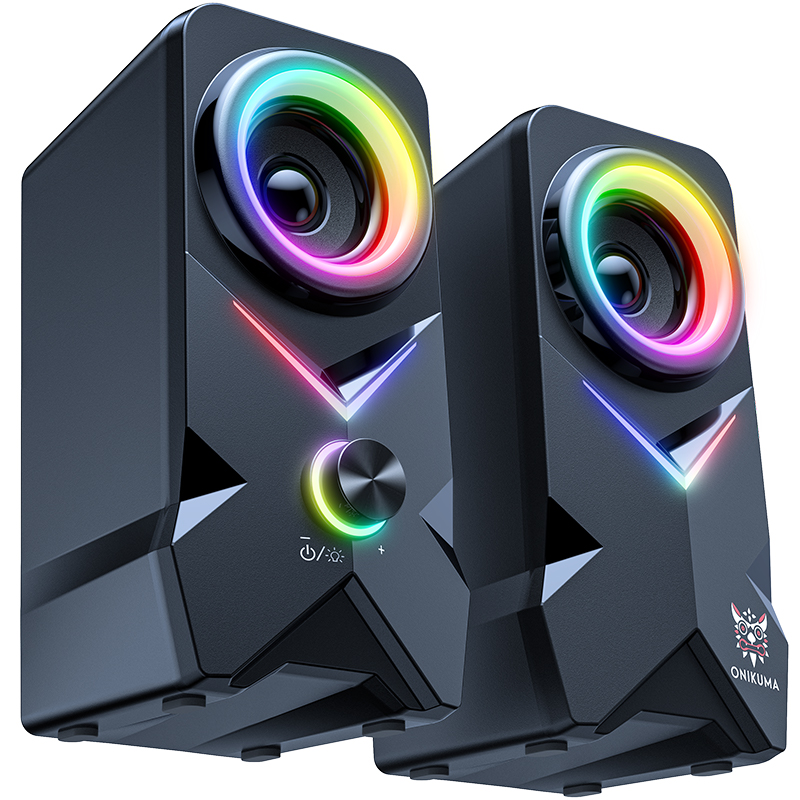 ONIKUMA L2 2Pcs / Set Wired Speaker USB RGB Colorful Light HiFi Audio Subwoofer - Image 4