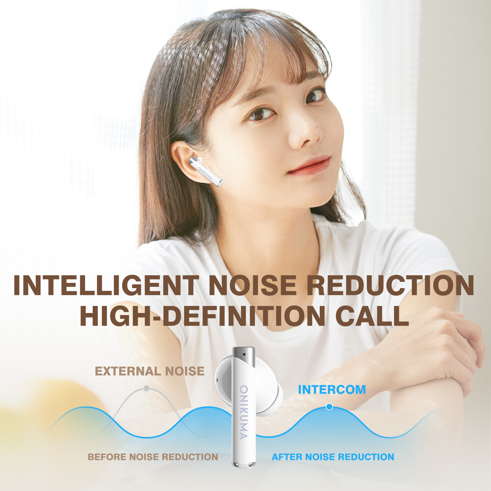 ONIKUMA T18 New In-Ear Bluetooth Earphones, Retro Style Reinvention & Innovation Sports Gaming Headset - Image 3